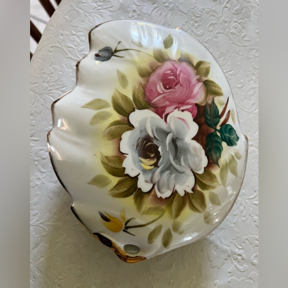 Vintage Large Covered Porcelain Box  Mid Century '50's Hand painted  L. Ardalt